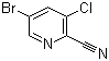 structure of CAS# 945557-04-0, 5-Bromo-3-chloropyridine-2-carbonitrile