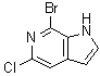 structure of CAS# 945840-69-7, 7-Bromo-5-chloro-1H-pyrrolo[2,3-c]pyridine