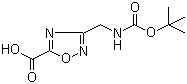 structure of CAS# 946667-81-8, 3-叔丁氧羰基氨基甲基-1,2,4-恶二唑-5-甲酸