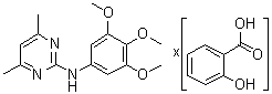 CAS 登录号：94696-72-7, 4,6-二甲基-N-(3,4,5-三甲氧基苯基)-2-嘧啶胺水杨酸盐