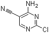 structure of CAS# 94741-69-2, 4-Amino-2-chloro-5-pyrimidinecarbonitrile