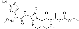 CAS # 947692-13-9, 1-[[(1-Methylethoxy)carbonyl]oxy]ethyl (6R,7R)-7-[[(2E)-2-(2-amino-4-thiazolyl)-2-(methoxyimino)acetyl]amino]-3-(methoxymethyl)-8-oxo-5-thia-1-azabicyclo[4.2.0]oct-2-ene-2-carboxylate