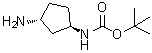 structure of CAS# 947732-58-3, 反式-(3-氨基环戊基)-氨基甲酸叔丁酯