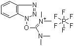 structure of CAS# 94790-37-1, 2-(1H-Benzotriazole-1-yl)-1,1,3,3-tetramethyluronium hexafluorophosphate