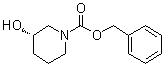 structure of CAS# 94944-69-1, (3S)-3-Hydroxy-1-piperidinecarboxylic acid phenylmethyl ester