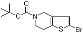 structure of CAS# 949922-62-7, 2-溴-6,7-二氢噻吩并[3,2-c]吡啶-5(4H)-甲酸叔丁酯