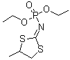 CAS # 950-10-7, Mephosfolan, 2-(Diethoxyphosphinylimino)-4-methyl-1,3-dithiolane, AC 47470, CL 47470, Cytrolane, EI 47470