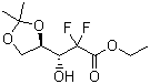 structure of CAS# 95058-92-7, (3R,S)-2,2-二氟-3-羟基-3-(2,2-二甲基二氧环戊-4-基)丙酸乙酯