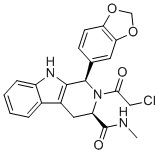 CAS # 951661-81-7, (1R,3R)-1-(1,3-Benzodioxol-5-yl)-2-(2-chloroacetyl)-N-methyl-1,3,4,9-tetrahydropyrido[3,4-b]indole-3-carboxamide