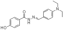 CAS # 95167-41-2, GSK 9089, 4-Hydroxybenzoic acid 2-[[4-(diethylamino)phenyl]methylene]hydrazide, DY 131
