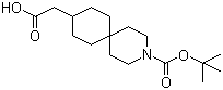 structure of CAS# 952480-32-9, 3-[(tert-Butoxy)carbonyl]-3-azaspiro[5.5]undecane-9-acetic acid
