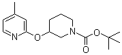 structure of CAS# 954228-61-6, 3-[(4-甲基-2-吡啶基)氧基]-1-哌啶甲酸叔丁酯