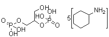 CAS # 95648-80-9, 1,2,3-Propanetriol, 1,2-bis(dihydrogen phosphate), compd. with cyclohexanamine (1:5)