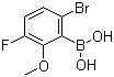 structure of CAS# 957035-08-4, 6-Bromo-3-fluoro-2-methoxyphenylboronic acid