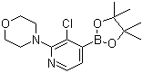 structure of CAS# 957198-28-6, 2-(4-吗啉基)-3-氯吡啶-4-硼酸嚬哪醇酯