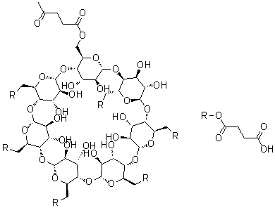 CAS 登录号：957494-34-7, [6-(1,4-二氧代戊基)六(6-丁二酰基)]环阿卓七糖