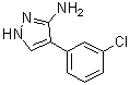 structure of CAS# 95750-97-3, 4-(3-氯苯基)-1H-吡唑-3-胺