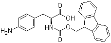 structure of CAS# 95753-56-3, Fmoc-4-Amino-L-phenylalanine