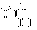structure of CAS# 959246-87-8, 2-(乙酰氨基)-3-(2,5-二氟苯基)-2-丙烯酸甲酯