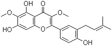 CAS # 959421-20-6, 5,7-Dihydroxy-2-[4-hydroxy-3-(3-methyl-2-buten-1-yl)phenyl]-3,6-dimethoxy-4H-1-benzopyran-4-one