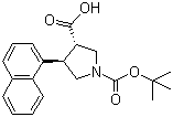 CAS 登录号：959577-47-0, N-Boc-(3S,4R)-4-(1-萘基)吡咯烷-3-羧酸