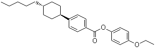structure of CAS# 95973-51-6, 4-反式-(4-戊基环己基)苯甲酸对乙氧基苯酚酯