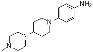 structure of CAS# 959795-70-1, 4-(4-(4-Methylpiperazin-1-yl)piperidin-1-yl)aniline