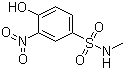 CAS # 96-58-2, 4-Hydroxy-N-methyl-3-nitrobenzenesulfonamide, 2-Nitrophenol-4-sulfomethyl amide