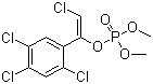 CAS # 961-11-5, Tetrachlorvinphos, 2-Chloro-1-(2,4,5-trichlorophenyl)vinyl dimethyl phosphate, 1,2,4-Trichloro-5-[2-chloro-1-dimethoxyphosphoryloxy-ethenyl]benzene