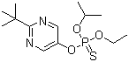 CAS # 96182-53-5, Tebupirimfos, BAY-MAT 7484, MAT 7484, Phostebupirim, Phosphorothioic acid O-[2-(tert-butyl)-5-pyrimidinyl] O-ethyl O-(1-methylethyl) ester, Tebupirimphos