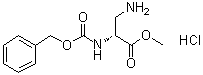 structure of CAS# 96192-93-7, (R)-3-氨基-2-[[(苄氧基)羰基]氨基]丙酸甲酯盐酸盐