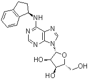 structure of CAS# 96392-15-3, N-[(1R)-2,3-Dihydro-1H-inden-1-yl]adenosine
