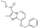 structure of CAS# 96428-50-1, 2-Methyl-8-(phenylmethoxy)imidazo[1,2-a]pyridine-3-carboxylic acid ethyl ester