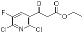 structure of CAS# 96568-04-6, Ethyl 2,6-dichloro-5-fluoro-pyridine-3-acetoacetate
