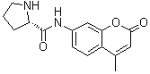structure of CAS# 96643-94-6, (2S)-N-(4-甲基-2-氧代-2H-1-苯并吡喃-7-基)-2-吡咯烷甲酰胺