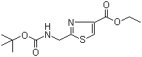 structure of CAS# 96929-05-4, 2-((叔丁氧羰基氨基)甲基)噻唑-4-甲酸乙酯