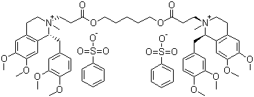 structure of CAS# 96946-42-8, Cisatracurium besylate