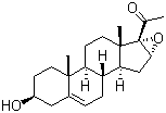 structure of CAS# 974-23-2, 16,17-Epoxypregnenolone