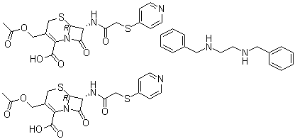 structure of CAS# 97468-37-6, 苄星头孢匹林