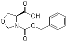 structure of CAS# 97534-82-2, (S)-3-(苄氧羰基)-4-恶唑烷羧酸
