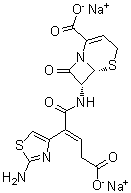 CAS # 97547-76-7, [6R-[6alpha,7beta(E)]]-7-[[2-(2-Amino-4-thiazolyl)-4-carboxy-1-oxo-2-butenyl]amino]-8-oxo-5-thia-1-azabicyclo[4.2.0]oct-2-ene-2-carboxylic acid disodium salt