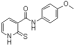structure of CAS# 97936-30-6, 1,2-二氢-N-(4-甲氧基苯基)-2-硫代-3-吡啶甲酰胺