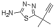 structure of CAS# 97987-64-9, 5-(1,1-二甲基丙-2-炔基)-1,3,4-噻二唑-2-胺