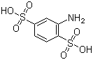 CAS # 98-44-2, 2-Amino-1,4-benzenedisulfonic acid, 1-Amino-2,5-benzenedisulfonic acid, 2,5-Disulfoaniline, 4-Sulfometanilic acid, Aniline-2,5-disulfonic acid