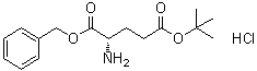 structure of CAS# 98102-32-0, L-Glutamic acid 5-(1,1-dimethylethyl) 1-(phenylmethyl) ester monohydrochloride