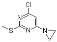 CAS # 98280-50-3, 4-(1-Aziridinyl)-6-chloro-2-(methylthio)pyrimidine, NSC 49706