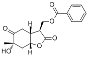 CAS # 98751-77-0, Paeonilactone C, (+)-Paeonilactone C, (3S,3aR,6S,7aR)-3-[(Benzoyloxy)methyl]tetrahydro-6-hydroxy-6-methyl-2,5(3H,4H)-benzofurandione