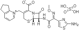 structure of CAS# 98753-19-6, Cefpirome sulfate