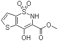 structure of CAS# 98827-44-2, Methyl 4-hydroxy-2H-thieno[2,3-e][1,2]thiazine-3-carboxylate 1,1-dioxide
