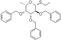 structure of CAS# 99409-34-4, Ethyl 2,3,4-tri-O-benzyl-1-thio-beta-L-fucopyranoside